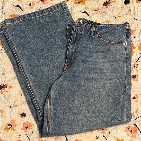 Future Collective Denim - Future Collective Blue Denim Wide Leg Jeans